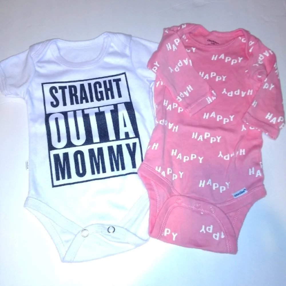 2 Piece Graphic Onesie Bodysuits